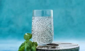 نوشیدنی تخم شربتی با طمع نارگیل